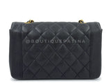 Chanel 1994 Vintage Black Caviar Medium Diana Flap Bag 24k GHW 21Z
