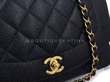 Chanel 1994 Vintage Black Caviar Medium Diana Flap Bag 24k GHW 21Z
