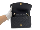 Chanel 1994 Vintage Black Caviar Medium Diana Flap Bag 24k GHW 21Z