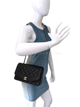 Chanel 1994 Vintage Black Caviar Medium Diana Flap Bag 24k GHW 21Z