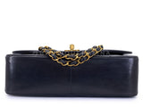 Chanel 1995 Vintage Black Lambskin Medium Diana Flap Bag 24k GHW F1D