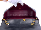 Chanel 1995 Vintage Black Lambskin Medium Diana Flap Bag 24k GHW F1D