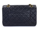 Chanel 1992 Vintage Black Medium Classic Double Flap Bag 24k GHW Lambskin 0O3
