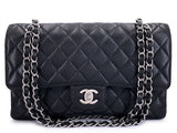 Chanel 2010 Black Caviar Medium Classic Double Flap Bag SHW 2U1