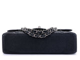 Chanel 2010 Black Caviar Medium Classic Double Flap Bag SHW 2U1