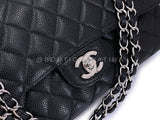 Chanel 2010 Black Caviar Medium Classic Double Flap Bag SHW 2U1