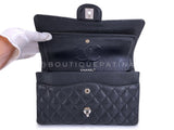 Chanel 2010 Black Caviar Medium Classic Double Flap Bag SHW 2U1