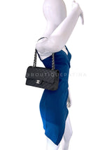 Chanel 2010 Black Caviar Medium Classic Double Flap Bag SHW 2U1