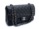 Chanel Black Caviar Medium Flap Bag Classic Double 2009 SHW DER