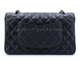 Chanel Black Caviar Medium Flap Bag Classic Double 2009 SHW DER