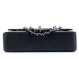 Chanel Black Caviar Medium Flap Bag Classic Double 2009 SHW DER