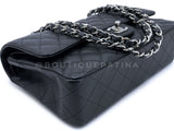Chanel Black Caviar Medium Flap Bag Classic Double 2009 SHW DER