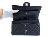 Chanel Black Caviar Medium Flap Bag Classic Double 2009 SHW DER