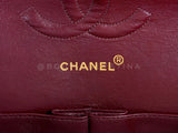 Chanel 1994 Vintage Black Medium Classic Double Flap Bag 24k GHW Lambskin 0O3