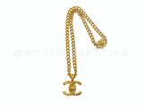 Chanel Turnlock Necklace Vintage 96A 24k GHW