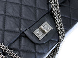 Chanel Black Reissue Flap Bag 2.55 Pristine Aged Calfskin Large 227 RHW