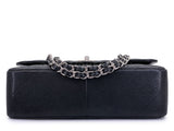 Chanel 2011 Black Caviar Jumbo Classic Double Flap Bag SHW GXC