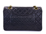 Chanel 1994 Vintage Black Medium Classic Double Flap Bag 24k GHW Lambskin 0O3