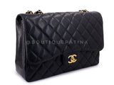 Chanel 2010 Black Caviar Jumbo Classic Flap Bag Single GHW RB5