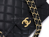 Chanel 2010 Black Caviar Jumbo Classic Flap Bag Single GHW RB5