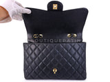 Chanel 2010 Black Caviar Jumbo Classic Flap Bag Single GHW RB5