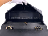 Chanel 2010 Black Caviar Jumbo Classic Flap Bag Single GHW RB5