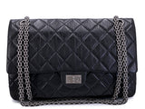 Chanel Black Medium 226 2.55 Reissue Classic Double Flap Bag RHW 1IJ