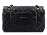Chanel 1994 Vintage Black Medium Classic Double Flap Bag 24k GHW Lambskin 0O3