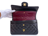 Chanel 1994 Vintage Black Medium Classic Double Flap Bag 24k GHW Lambskin 0O3