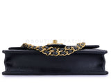 Pristine 19S Chanel Chic Pearls Quilted Flap Bag Black GHW DJ9