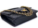 Pristine 19S Chanel Chic Pearls Quilted Flap Bag Black GHW DJ9