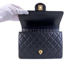 Pristine 19S Chanel Chic Pearls Quilted Flap Bag Black GHW DJ9