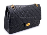 Chanel Black Aged Calfskin Reissue Medium 226 2.55 Flap Bag GHW JAQ