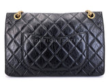 Chanel Black Aged Calfskin Reissue Medium 226 2.55 Flap Bag GHW JAQ