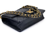 19S Chanel Chic Pearls Quilted Flap Bag Black GHW DJ9