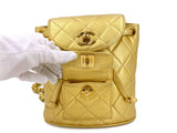 Chanel Mini Duma Backpack Bag Vintage 1994 Small Gold 24k GHW JG0
