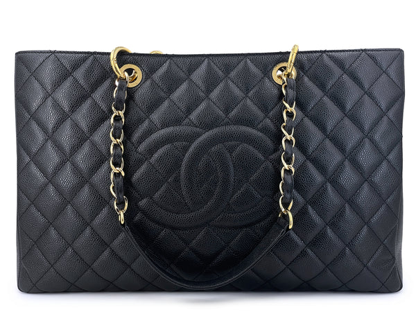 Chanel GST XL Black Caviar Tote Bag Grand Shopper GHW