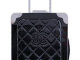 Chanel 2016 Airlines Evening In The Air Trolley Minaudière Clutch Bag Black Patent RQ9