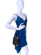 Chanel 2016 Airlines Evening In The Air Trolley Minaudière Clutch Bag Black Patent RQ9