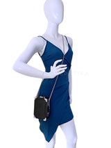 Chanel 2016 Airlines Evening In The Air Trolley Minaudière Clutch Bag Black Patent RQ9