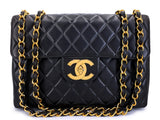 Chanel 1996 Vintage Black Jumbo Classic Flap Bag 24k GHW Lambskin 3QC