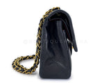 Chanel 1992 Vintage Black Lambskin Small Classic Double Flap Bag 24k GHW AGE