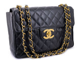 Chanel Vintage Caviar Jumbo Flap Bag 1995 Black Classic 24k GHW THW