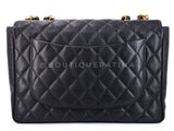 Chanel Vintage Caviar Jumbo Flap Bag 1995 Black Classic 24k GHW THW