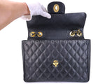 Chanel Vintage Caviar Jumbo Flap Bag 1995 Black Classic 24k GHW THW