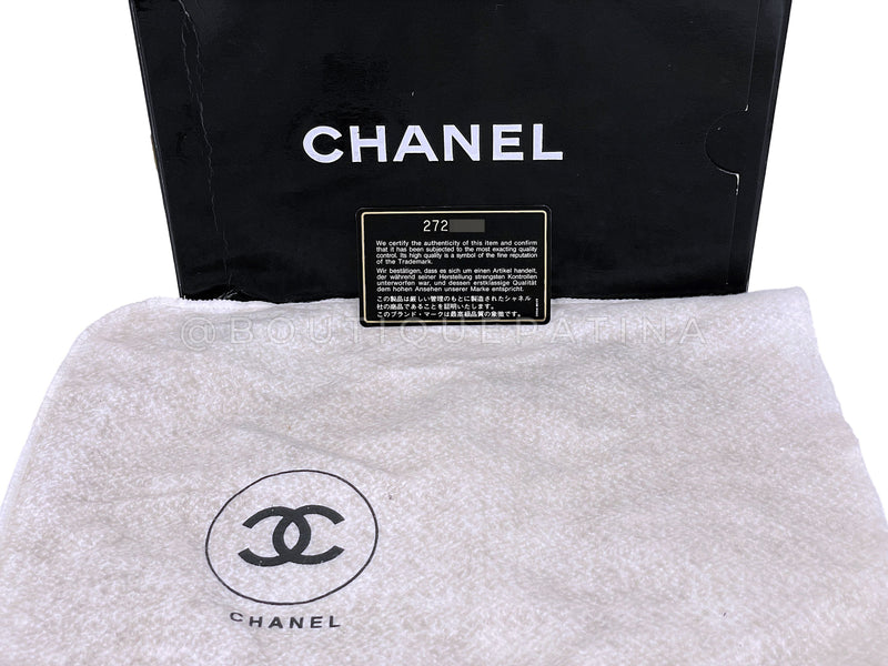 Chanel Vintage Lizard Mini Flap Bag 1993 Black Square 24k GHW