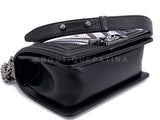 Chanel Lizard Boy Bag 2016 Rare Black Airlines Chevron Flap OE7