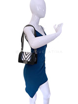 Chanel Lizard Boy Bag 2016 Rare Black Airlines Chevron Flap OE7