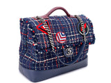 Chanel 2016 Airlines Large Tweed "Pilot's Briefcase" Flap Bag M8L