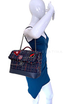 Chanel 2016 Airlines Large Tweed "Pilot's Briefcase" Flap Bag M8L